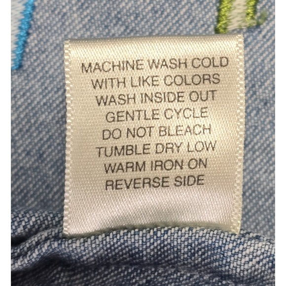 Vtg‎ Christopher & Banks Womens M Denim Vest W/Shirt Multi Embroidered Artsy Zip - Picture 6 of 13